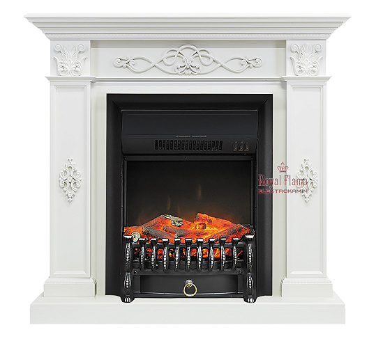 Royal Flame Derby очаг Fobos FX Brass белый дуб_2