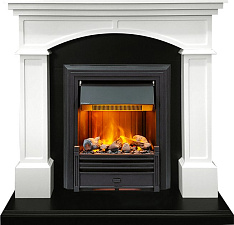 Каминокомплект Dimplex Langford очаг Brookline Black белый с черным Dimplex Langford очаг Brookline Black белый с черным