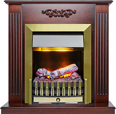 Каминокомплект Dimplex Lumsden очаг Danville Antique Brass FB2 махагон коричневый антик Dimplex Lumsden очаг Danville Antique Brass FB2 махагон коричневый антик